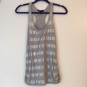 Express silver and grey racerback tank